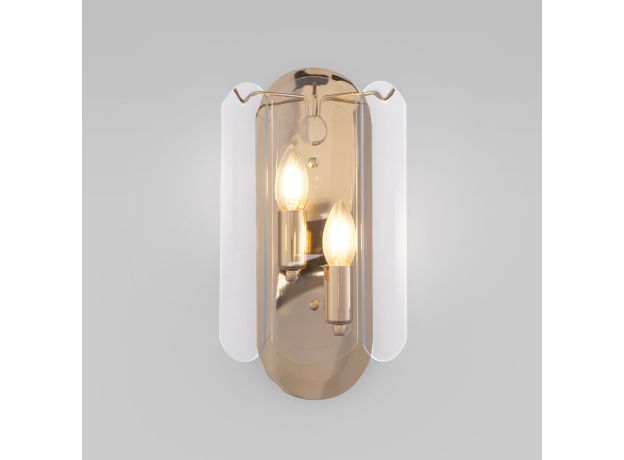 Настенный светильник со стеклянным плафоном 60170/2 золото