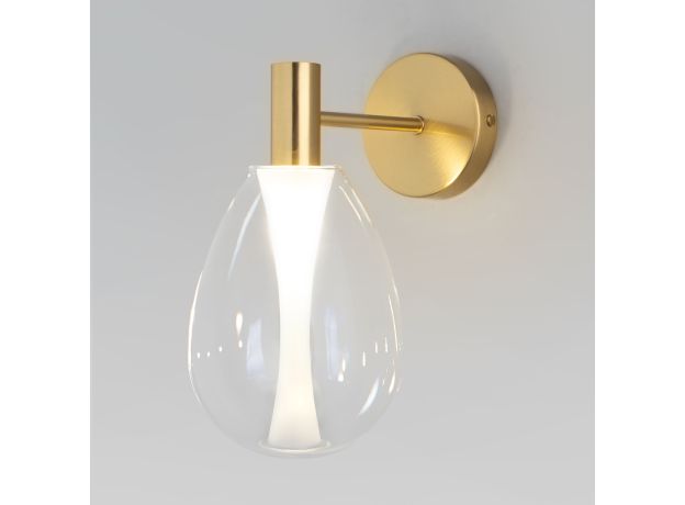 Настенный светильник со стеклянным плафоном 60175/1 латунь