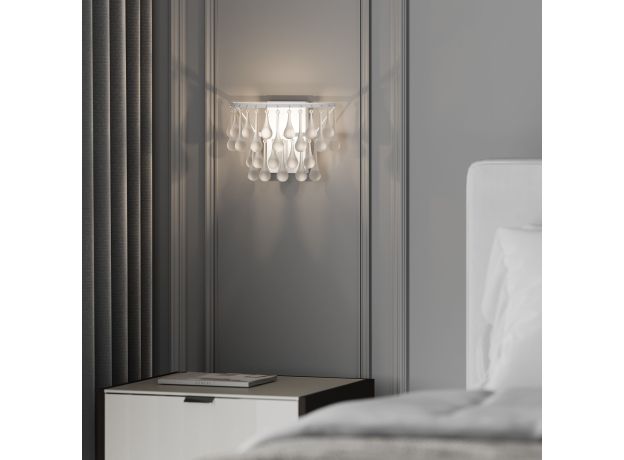 Настенный светильник  со стеклянными подвесками 476/1