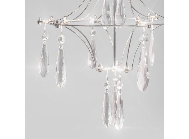 Настенный светодиодный светильник с фигурным хрусталем 442/1 хром