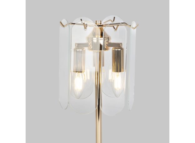 Настольный светильник со стеклянным плафоном 01170/3 золото