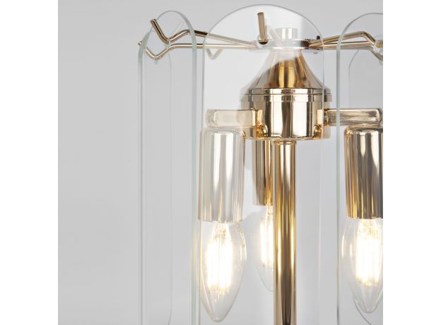 Настольный светильник со стеклянным плафоном 01170/3 золото