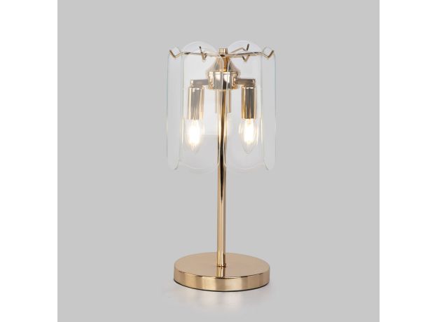 Настольный светильник со стеклянным плафоном 01170/3 золото