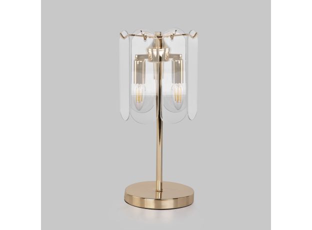 Настольный светильник со стеклянным плафоном 01170/3 золото