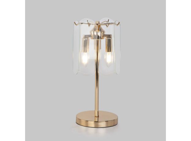 Настольный светильник со стеклянным плафоном 01170/3 золото
