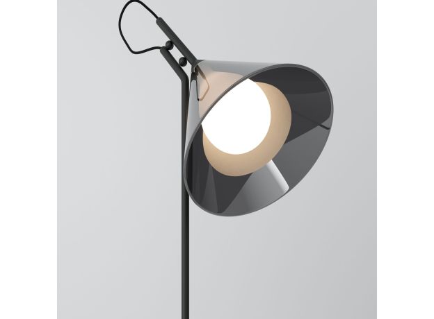 Настольный светильник со стеклянным плафоном 01186/1 черный