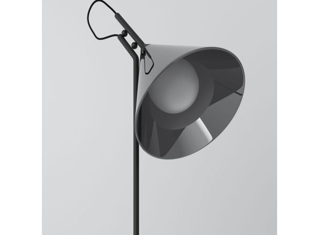 Настольный светильник со стеклянным плафоном 01186/1 черный