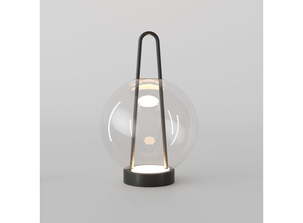 Настольный светодиодный светильник со стеклянным плафоном 80507/1 черный
