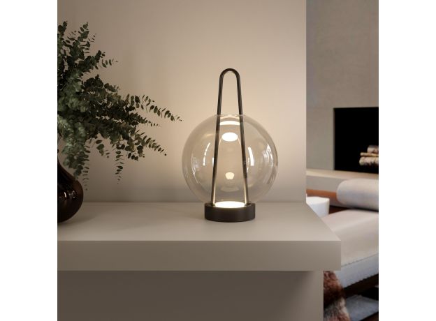 Настольный светодиодный светильник со стеклянным плафоном 80507/1 черный