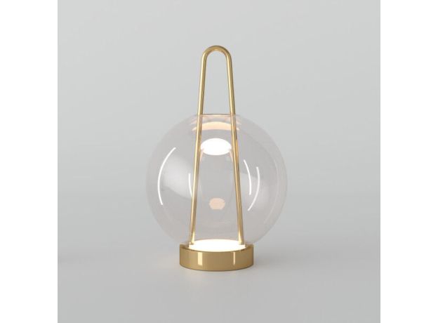 Настольный светодиодный светильник со стеклянным плафоном 80507/1 латунь