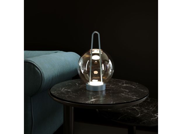 Настольный светодиодный светильник со стеклянным плафоном 80507/1 синий