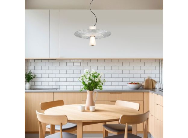 Подвесной светильник с акриловым и стекляными плафонами 40029/1 LED/ белый