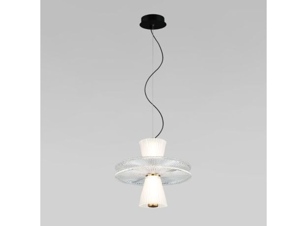 Подвесной светильник с акриловыми и стеклянными плафонами 40028/1 LED белый