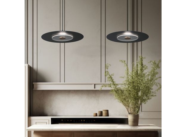 Подвесной светильник с металлическим плафоном 40030/1 LED / черный