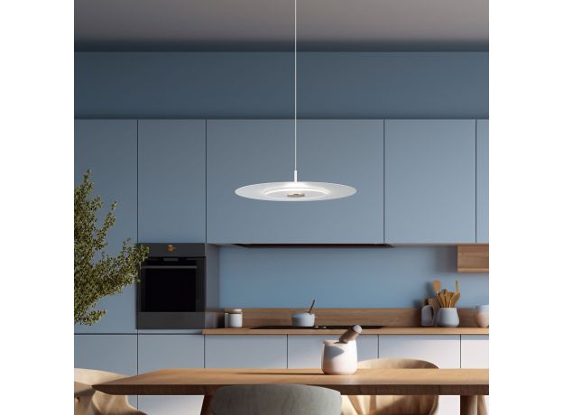 Подвесной светильник с металлическим плафоном 40031/1 LED / белый