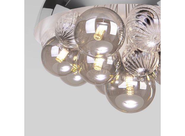 Подвесной светильник со стеклянными плафонами 30178 хром