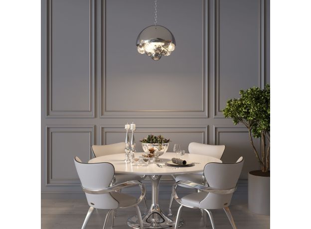 Подвесной светильник со стеклянными плафонами 30178 хром