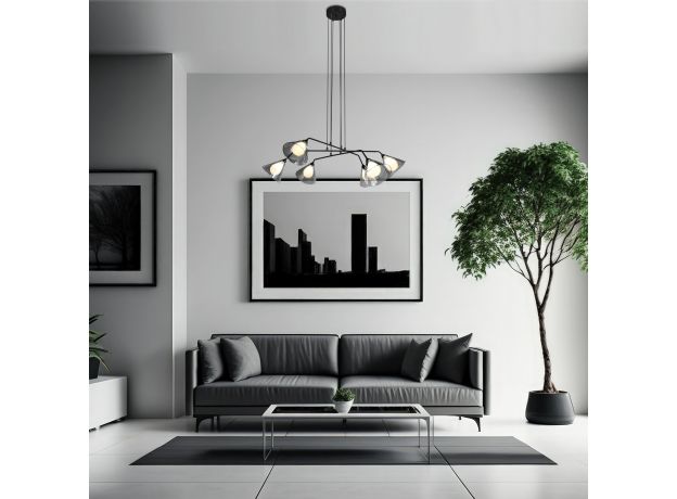 Подвесной светильник со стеклянными плафонами 70161/6 черный