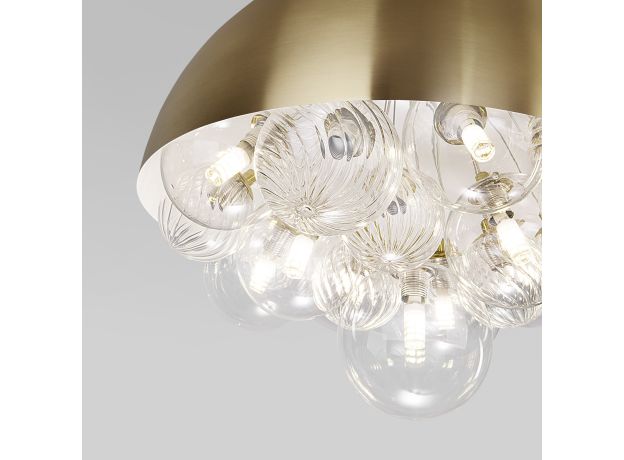 Подвесной светильник со стеклянными плафонами 30177 латунь