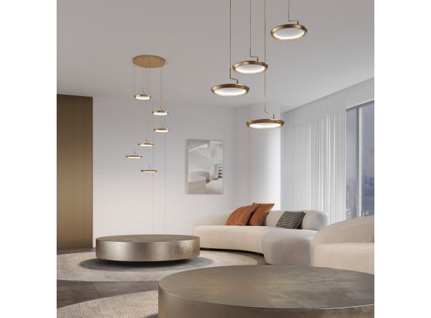 Подвесной светодиодный светильник 90034/6 золото