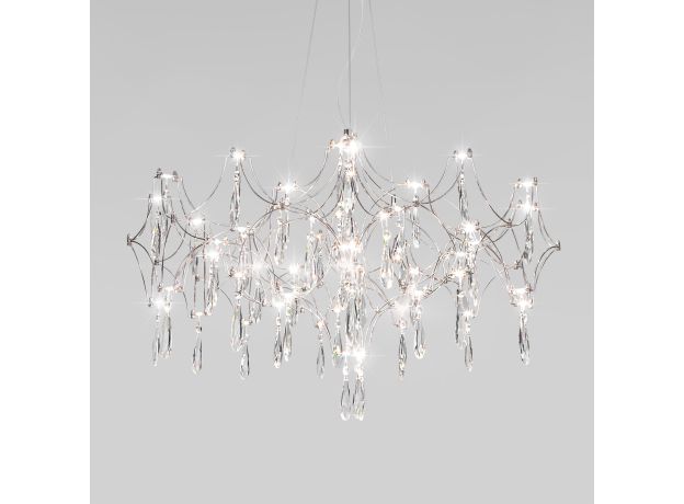 Подвесной светодиодный светильник с фигурным хрусталем 443/1