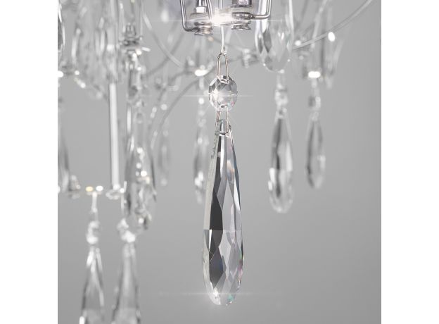Подвесной светодиодный светильник с фигурным хрусталем 443/1