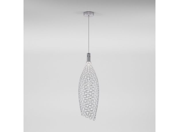 Подвесной светодиодный светильник с металлическим плафоном 90352/1 хром