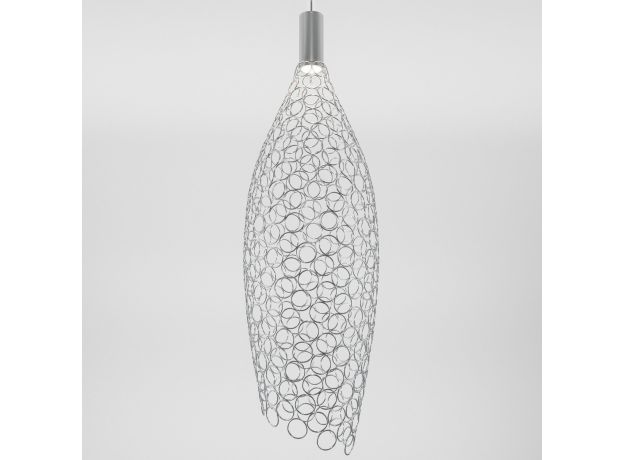 Подвесной светодиодный светильник с металлическим плафоном 90352/1 хром