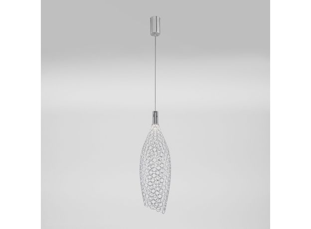 Подвесной светодиодный светильник с металлическим плафоном 90352/1 хром