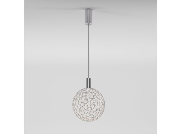 Подвесной светодиодный светильник с металлическим плафоном 90353/1 хром