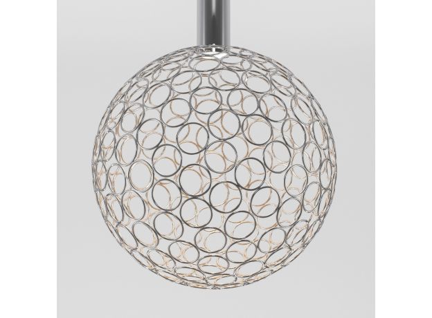 Подвесной светодиодный светильник с металлическим плафоном 90353/1 хром