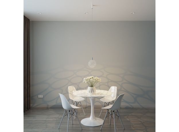 Подвесной светодиодный светильник с металлическим плафоном 90353/1 хром