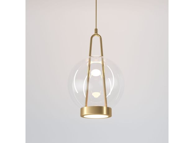 Подвесной светодиодный светильник со стеклянным плафоном 50267/1 LED латунь