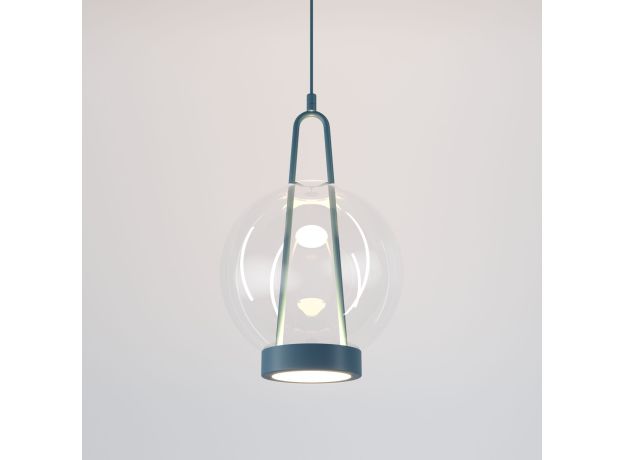 Подвесной светодиодный светильник со стеклянным плафоном 50267/1 LED синий