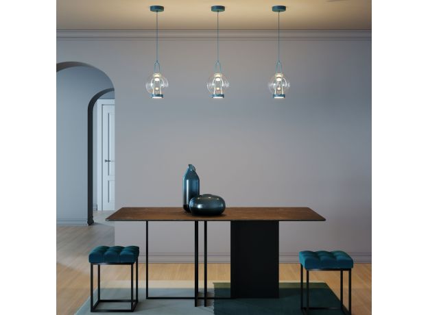 Подвесной светодиодный светильник со стеклянным плафоном 50267/1 LED синий