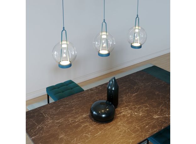 Подвесной светодиодный светильник со стеклянным плафоном 50267/1 LED синий