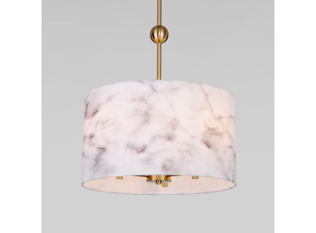 Потолочный светильник с тканевыми абажурами 60174/3 латунь