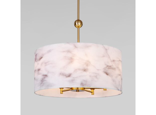 Потолочный светильник с тканевым абажуром 60174/5 латунь