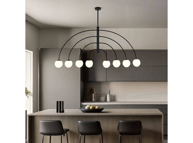 Потолочный светильник со стеклянным плафоном 30179/8 черный