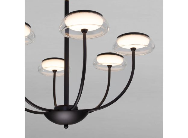 Потолочный светильник со стеклянным плафоном 50388 LED Черный