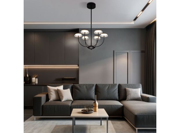 Потолочный светильник со стеклянным плафоном 50388 LED Черный