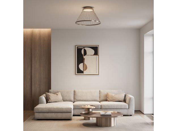 Потолочный светодиодный светильник 40019/1 LED коричневый