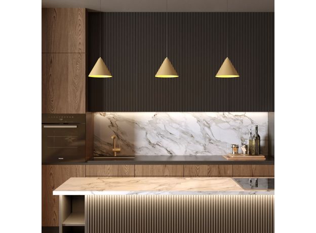 Светильник подвесной светодиодный Conus 16W 3000K золотой 50316 LED