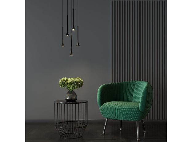 Светильник подвесной светодиодный Hall 5W 4000K черный 50314 LED