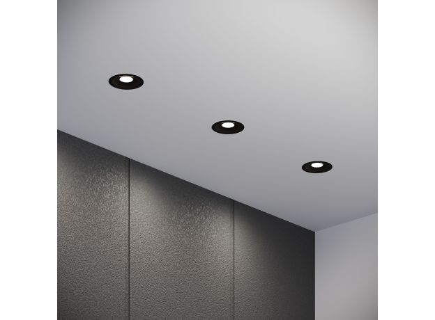 Светильник встраиваемый светодиодный Combi 10W 4000K черный 25067/LED