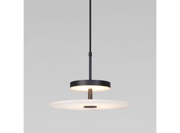 Светодиодный подвесной светильник с мраморным рассеивателем 40342 LED черный