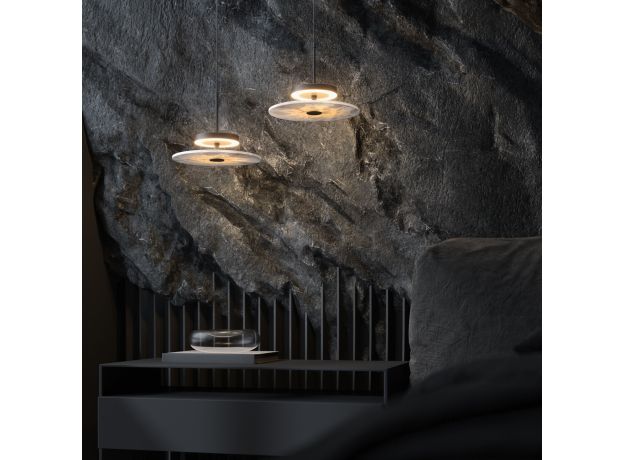 Светодиодный подвесной светильник с мраморным рассеивателем 40342 LED черный