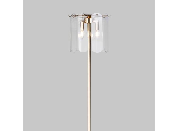 Торшер со стеклянным плафоном 01171/3 золото