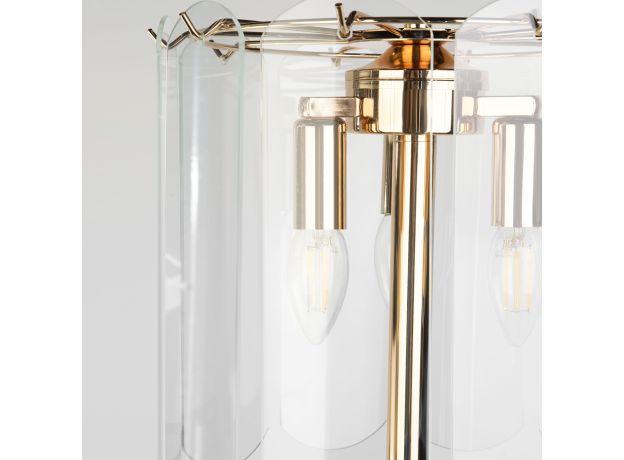 Торшер со стеклянным плафоном 01171/3 золото