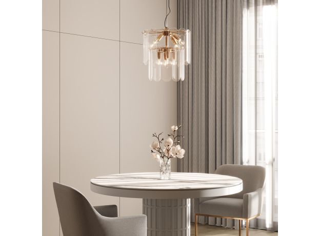 Умная подвесная люстра со стеклянными плафонами 60170/8